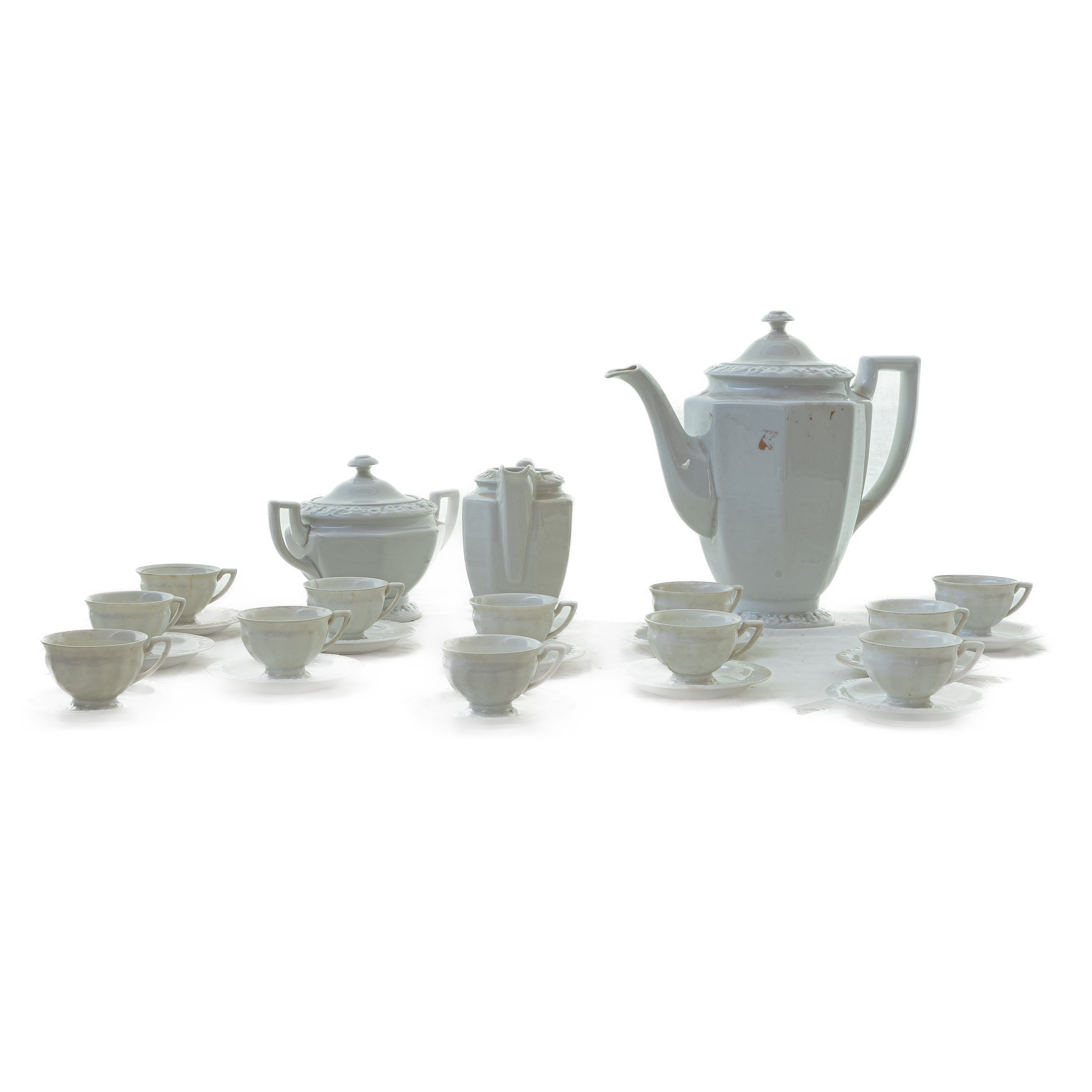 Servizio da Caffè in Porcellana Bianca