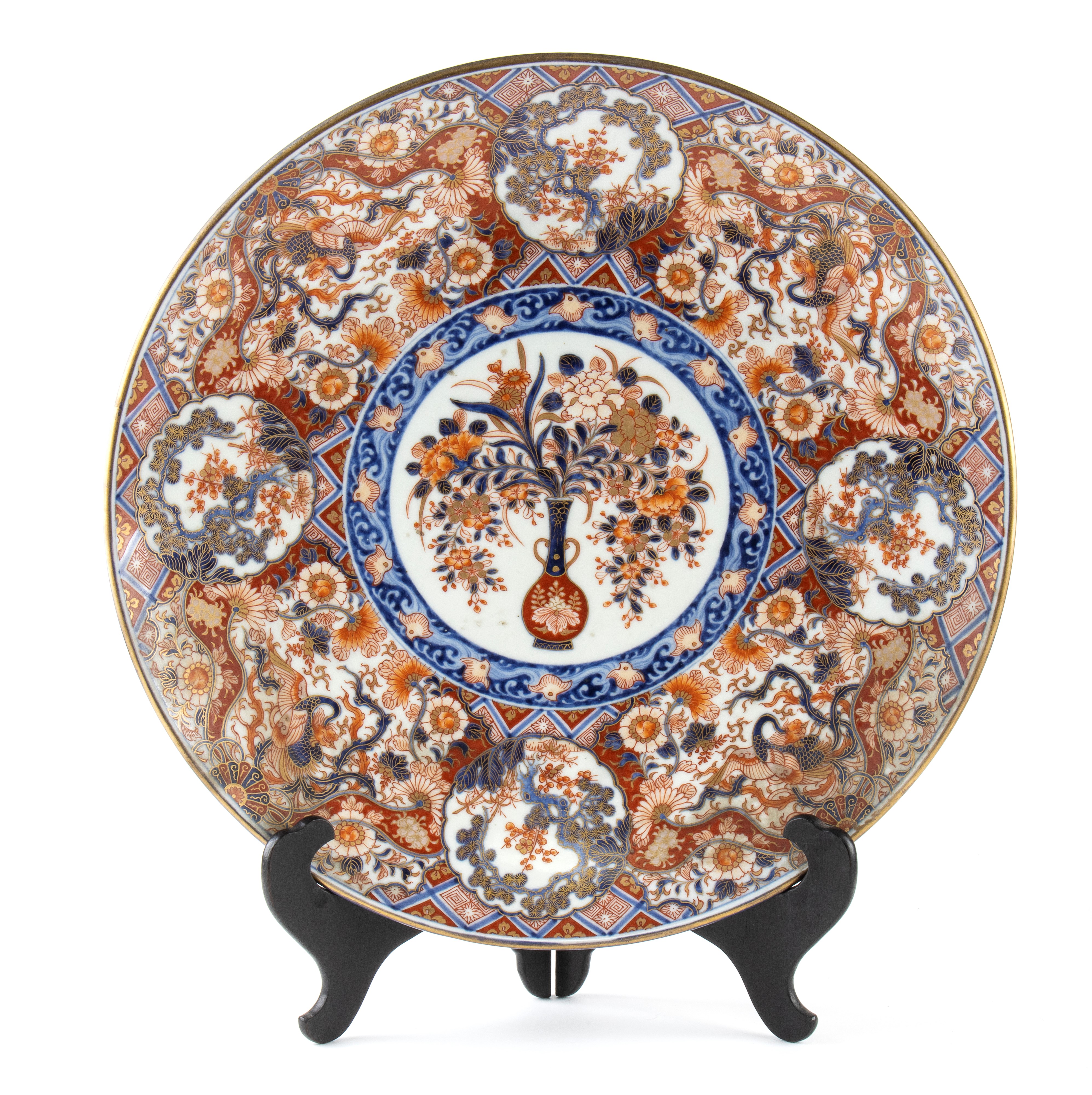 COPPIA DI GRANDI PIATTI IN PORCELLANA 'IMARI'