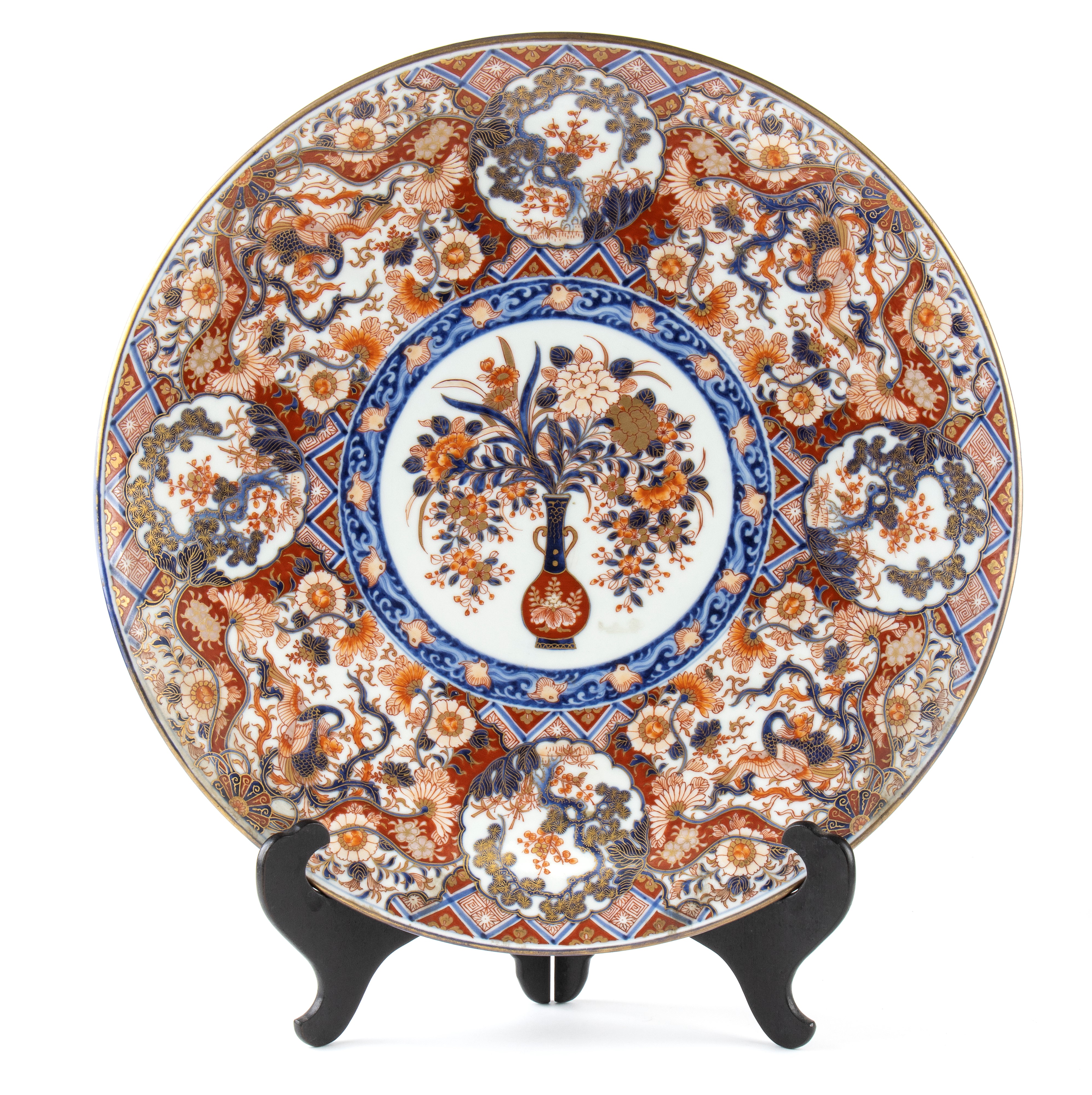 COPPIA DI GRANDI PIATTI IN PORCELLANA 'IMARI'