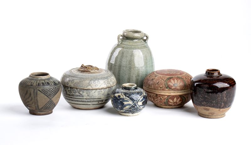 SEI CONTENITORI IN CERAMICA