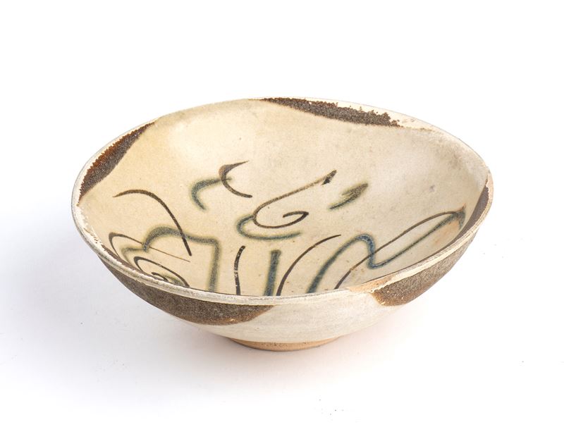 CIOTOLA IN CERAMICA CHANGSHA CON DECORO A SMALTI POLICROMI