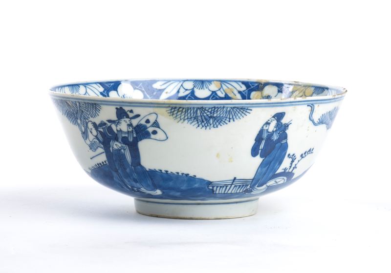 CIOTOLA IN PORCELLANA 'BIANCO E BLU'