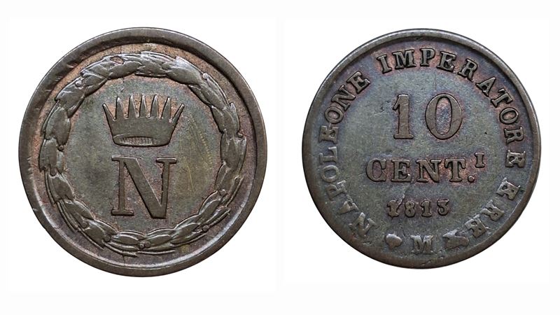 Napoleone I, 10 centesimi 1813, Regno d'Italia