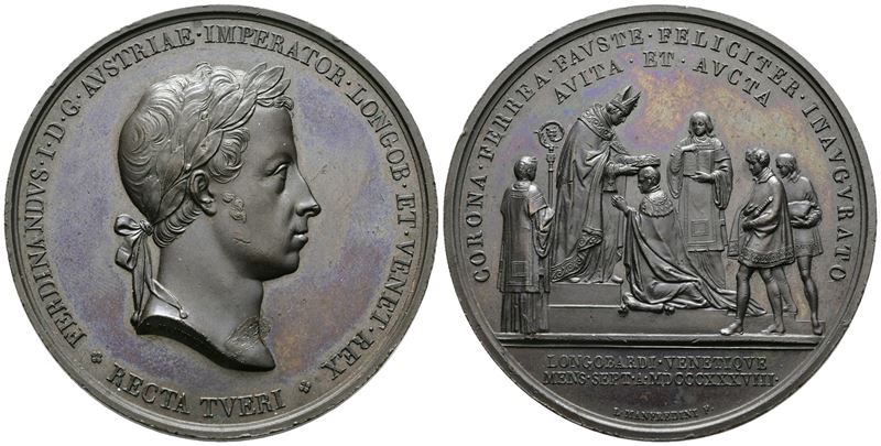 Milano. Regno Lombardo Veneto. Ferdinando i (1835-1848). Medaglia 1838 per L'incoronazione. Opus:...