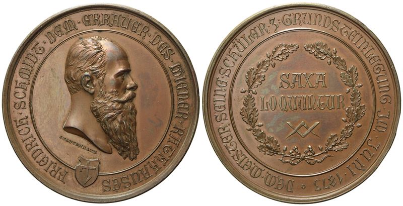 Personaggi. Medaglia 1873 Friedrich Von Schmidt "saxa Loquuntur". Ae; 40,34gr; 45,30mm