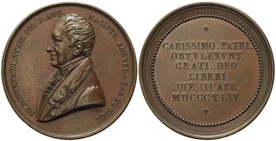 Olanda. Personaggi. Medaglia 1844 Hieronymus De Vries. Ae; 42,14gr; 44,67mm Spl