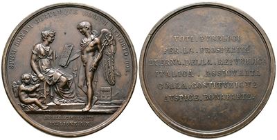 Milano. Medaglia 1802 per la Costituzione della Repubblica Italica. Comizio di Lione. Opus: Manfr...