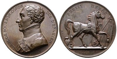 Francia. Medaglia Morte del Duca D'enghien - 1804 Ae (39,44 G; 40,82mm). Bramsen 294 Var.