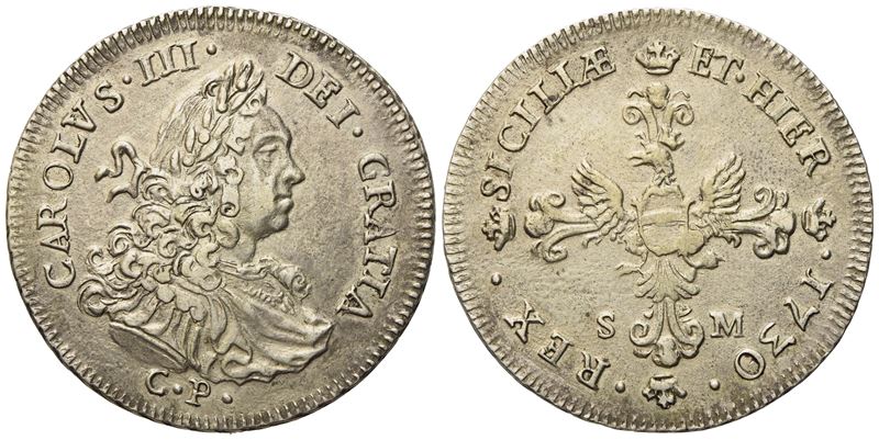 Palermo: Regno di Sicilia. Carlo III (vi) D'asburgo (1720-1734). 6 Tarì 1730. Ag (14,34 G; 34,3 M...