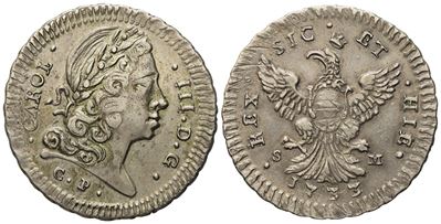 Palermo. Regno di Sicilia. Carlo III (vi) D'asburgo (1720-1734). 4 Tarì 1733. Ag (9,88 G; 30,5 MM...