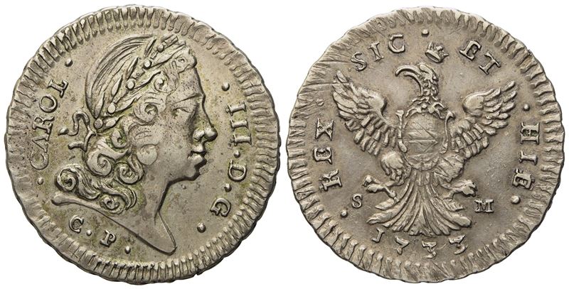 Palermo. Regno di Sicilia. Carlo III (vi) D'asburgo (1720-1734). 4 Tarì 1733. Ag (9,88 G; 30,5 MM...