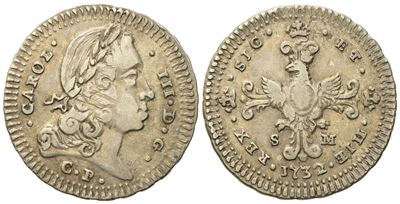 Palermo. Regno di Sicilia. Carlo III (vi) D'asburgo (1720-1734). 3 Tarì 1732. Ag (7,28 G; 27,8 MM...