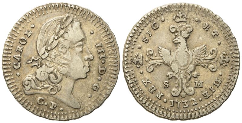 Palermo. Regno di Sicilia. Carlo III (vi) D'asburgo (1720-1734). 3 Tarì 1732. Ag (7,28 G; 27,8 MM...