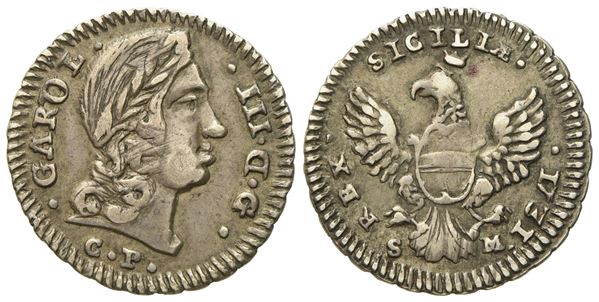 Palermo. Regno di Sicilia. Carlo III (VI) d'Asburgo (1720-1734). Tarì 1731. Ag (2,46 g; 19,3 mm)  - Auction Modern Coins - Bertolami Fine Art - Casa d'Aste