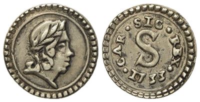 Palermo. Regno di Sicilia. Carlo III (vi) D'asburgo (1720-1734). Cinquina 1733. Ag (0,67 G; 12,3 ...