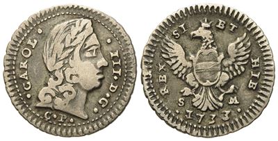 Palermo. Regno di Sicilia. Carlo III (vi) D'asburgo (1720-1734). Tarì 1733. Ag (2,43 G; 19,6 MM)