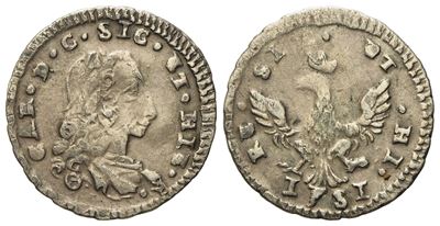 Palermo. Regno di Sicilia. Carlo di Borbone (1734 - 1759). Mezzo Tarì 1751. Ag (1,15 G; 16 MM)