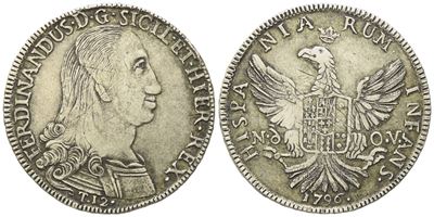 Palermo. Regno di Sicilia. Ferdinando III di Borbone (1759 - 1816). 12 Tarì 1796. Ag (27,21 G; 38...