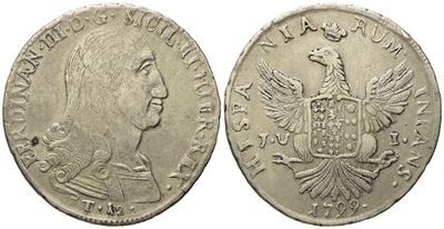 Ferdinando III di Borbone (1759–1816), 12 Tarì 1799, Palermo (Regno di Sicilia)