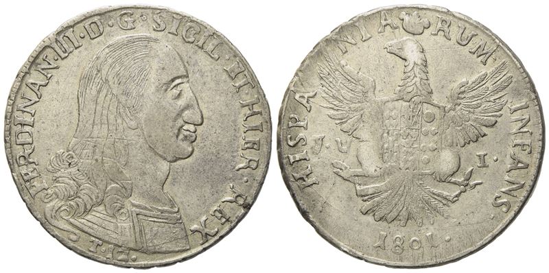 Palermo. Regno di Sicilia. Ferdinando III di Borbone (1759 - 1816). 12 Tarì 1801. Ag (27,08 G; 38...