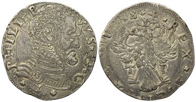 Messina. Regno di Sicilia. Filippo II di Spagna (1556-1598). 4 Tarì 1558. Ag (11,72 G; 31,9 MM)