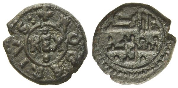 MESSINA. Regno di Sicilia. Tancredi e Ruggero (1191-1193). Follaro. Ae (2,10 g; 13,7 mm)