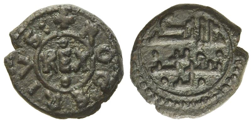 Messina. Regno di Sicilia. Tancredi e Ruggero (1191-1193). Follaro. Ae (2,10 G; 13,7 MM)