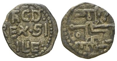 Palermo. Regno di Sicilia. Tancredi (1190-1194). Quarto di Tercenario. Ag (0,47 G; 11 MM)