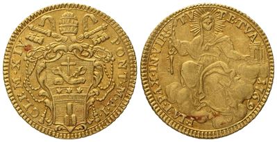 Clemente XIV, Zecchino 1769 (Anno I) – Roma, Stato Pontificio, oro