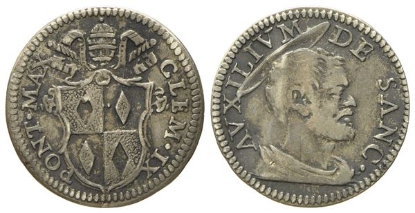 STATO PONTIFICIO. Roma. Clemente IX (1667 - 1669). Mezzo grosso. Ag (g 0,77; mm 15).  - Auction Modern Coins - Bertolami Fine Art - Casa d'Aste