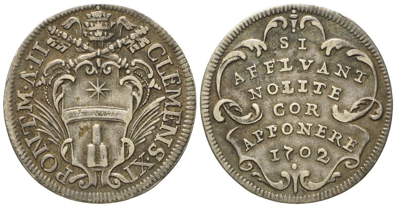 Stato Pontificio. Roma. Clemente XI (1700-1721). Giulio 1703. Munt.109; Ag; 3,03gr; 25,4mm. Raro ...