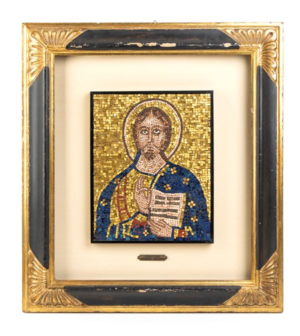Rev. Fabbrica di S. Pietro in Vaticano / Studio del Mosaico - Italian mosaic depicting Christ