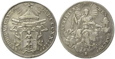 Stato Pontificio. Bologna. Sede Vacante (1823). Mezzo Scudo 1823. Ag (13,05 G; 34,42 MM)