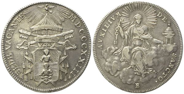 STATO PONTIFICIO. Bologna. Sede Vacante (1823). Mezzo scudo 1823. Ag (13,05 g; 34,42 mm)   - Auction Modern Coins - Bertolami Fine Art - Casa d'Aste