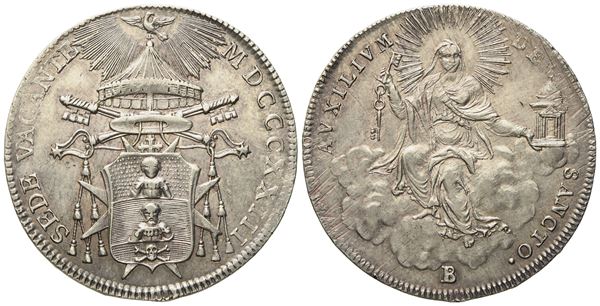 STATO PONTIFICIO. Bologna. Sede Vacante 1823. Mezzo scudo 1823. Ag (g 13,24; mm 33,8).  - Auction Modern Coins - Bertolami Fine Art - Casa d'Aste