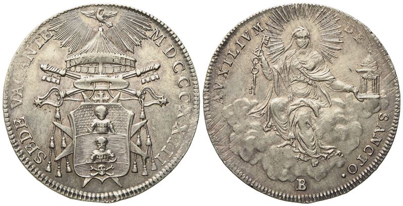 Stato Pontificio. Bologna. Sede Vacante 1823. Mezzo Scudo 1823. Ag (g 13,24; MM 33,8).