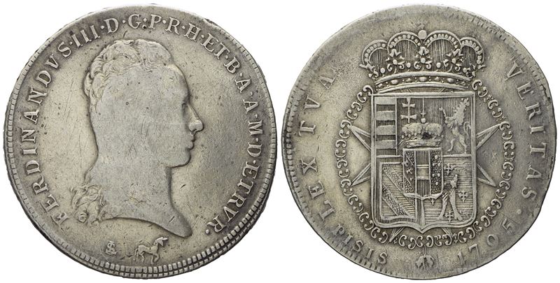 Firenze. Granducato di Toscana. Ferdinando III di Lorena (1791 - 1824). Francescone da 10 Paoli 1...