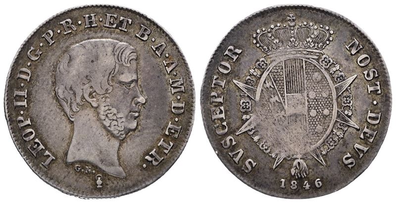 Firenze. Granducato di Toscana. Leopoldo II (1824 - 1859). Paolo 1846. Ag (2,80 G; 23,1 MM)