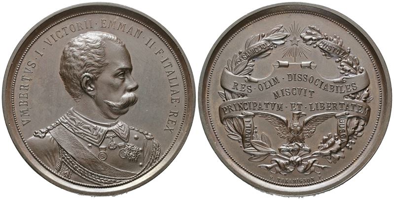 Regno D'italia. Umberto i (1878-1900), Medaglia 1878. Ae; 57,72gr; 52mm Fdc