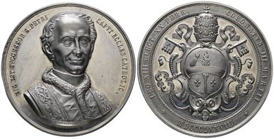 Medaglia commemorativa del pontificato di Leone XIII, 1878, Langmann, FDC