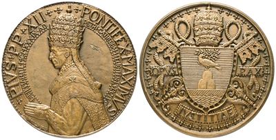 Vaticano. Pio XII (1939-1958), Medaglia 1939 Ascesa al Soglio Pontificio; Æ (g 37,64; MM 41,2). i...