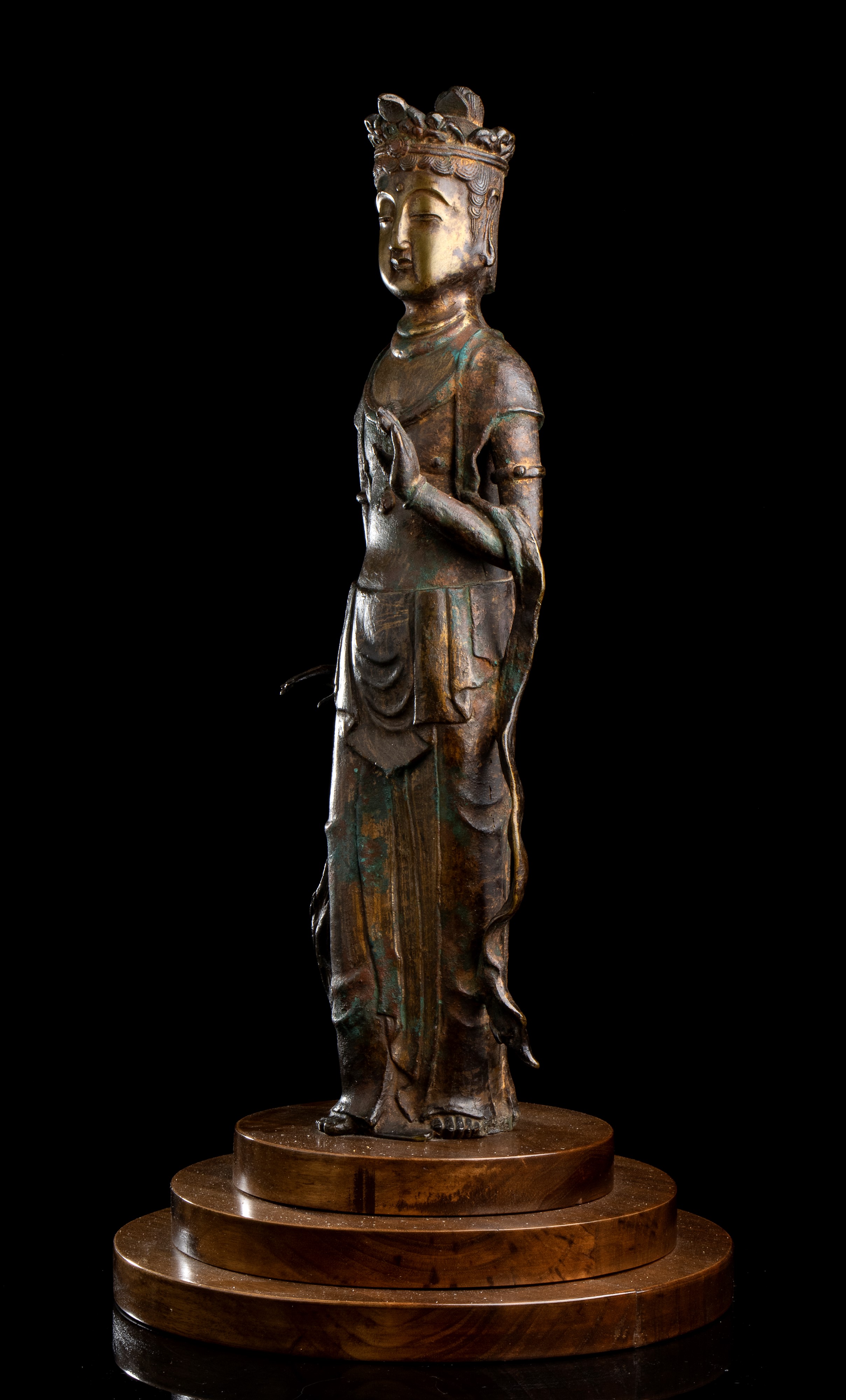 Scultura in Bronzo con Bodhisattva Stante