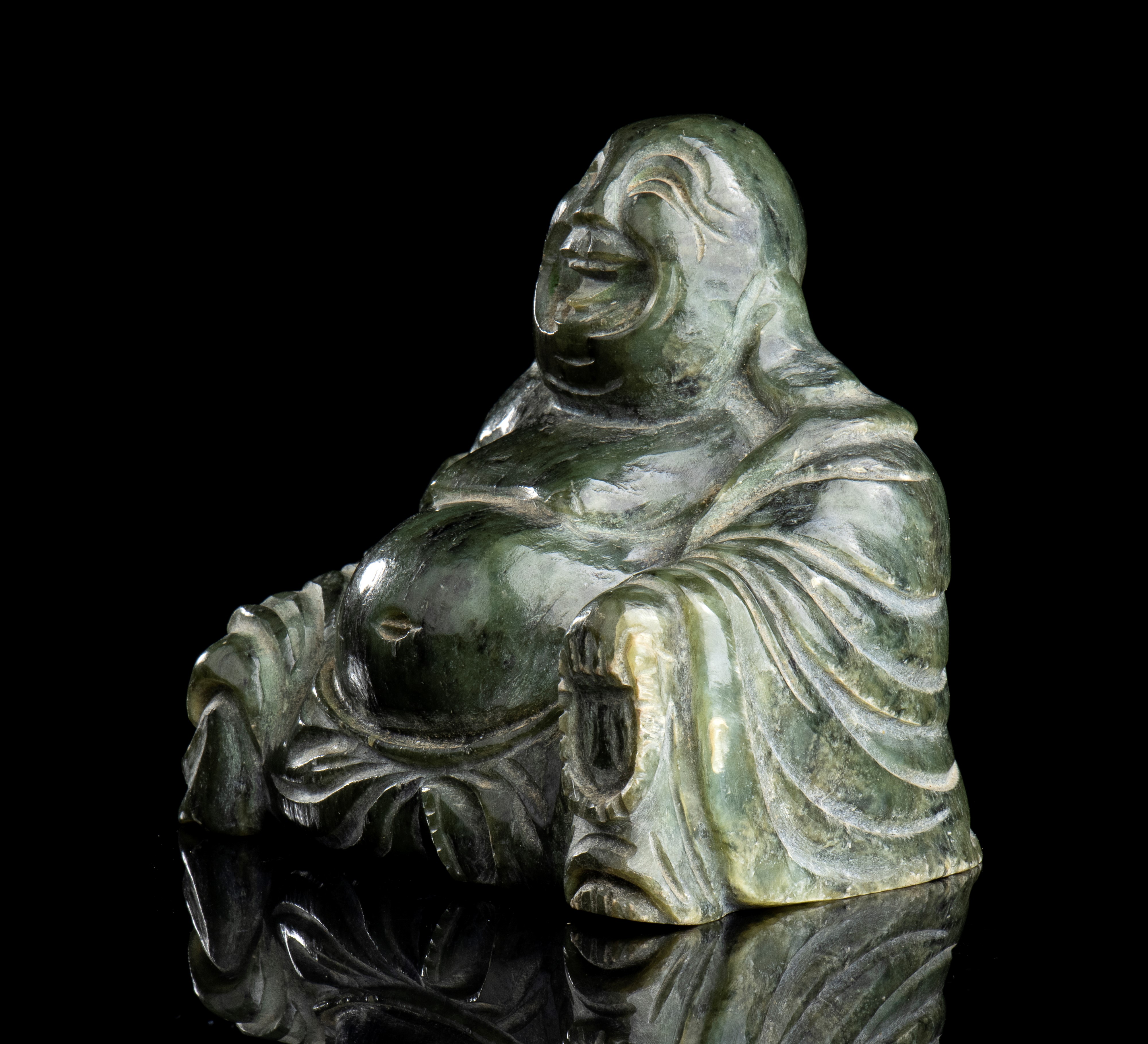 Budai in Pietra Dura Verde