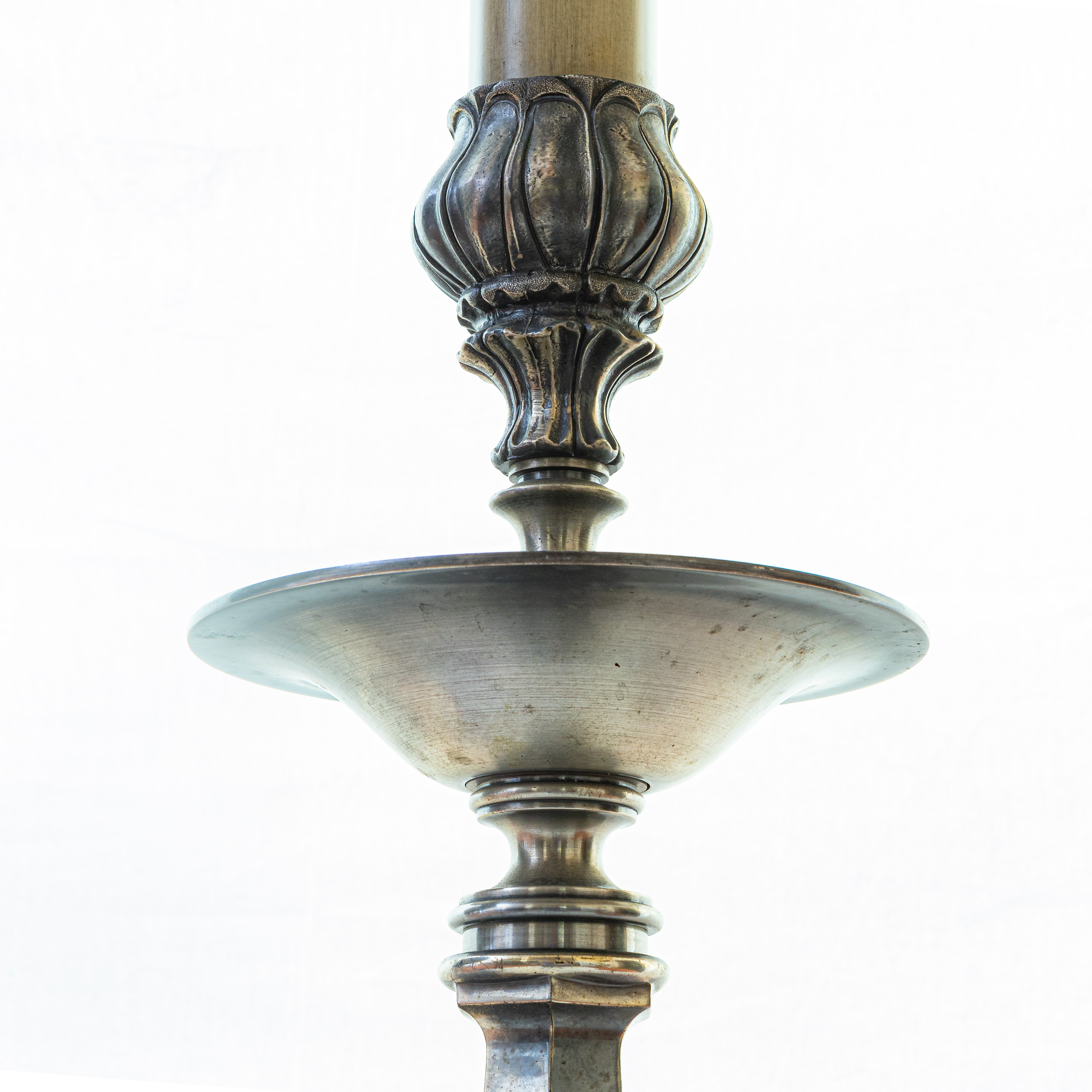 Candeliere in Bronzo Argentato