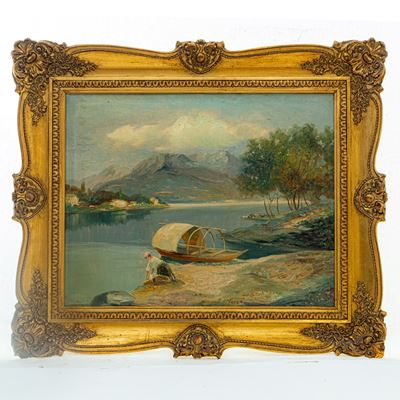 Veduta di Montagne con Lago