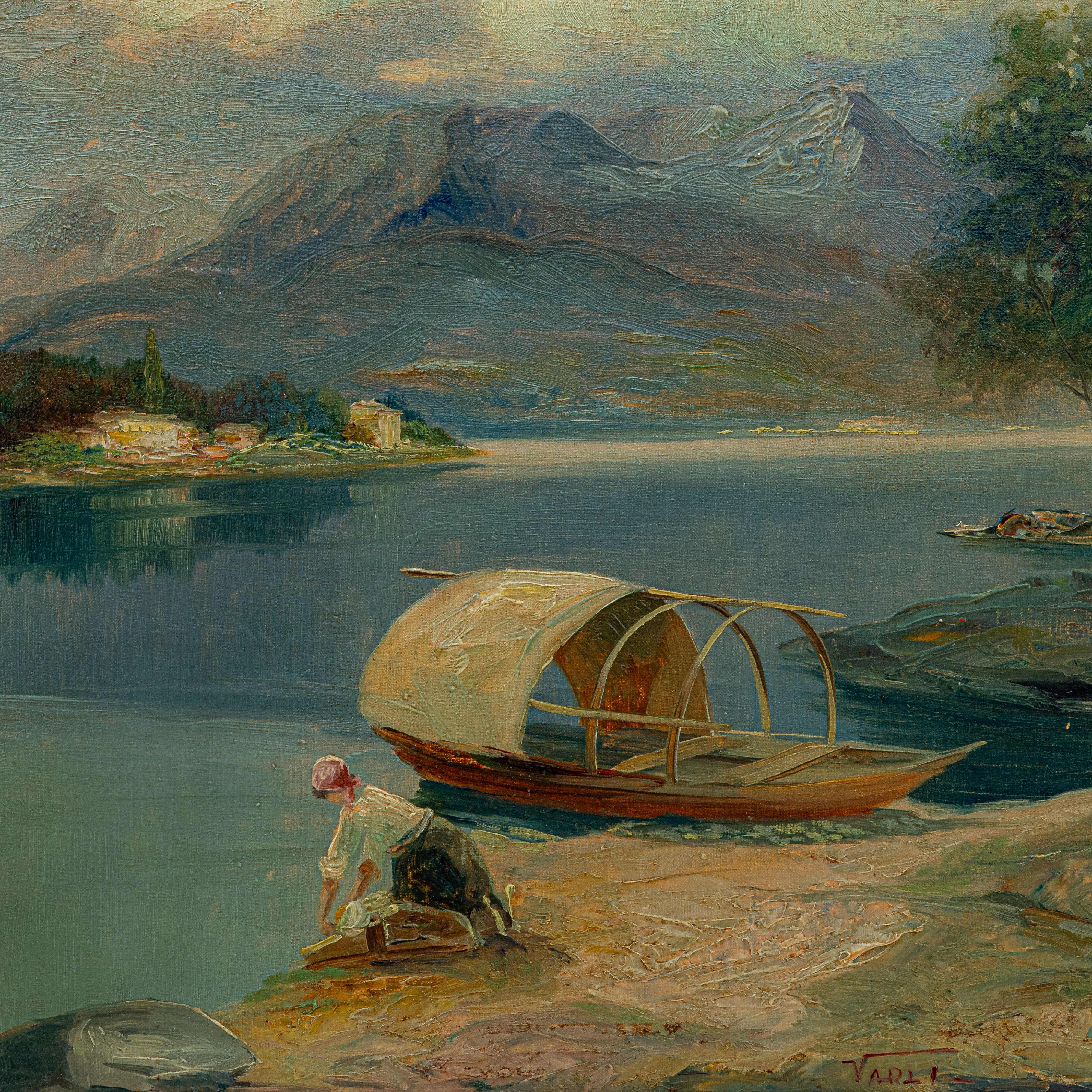 Veduta di Montagne con Lago