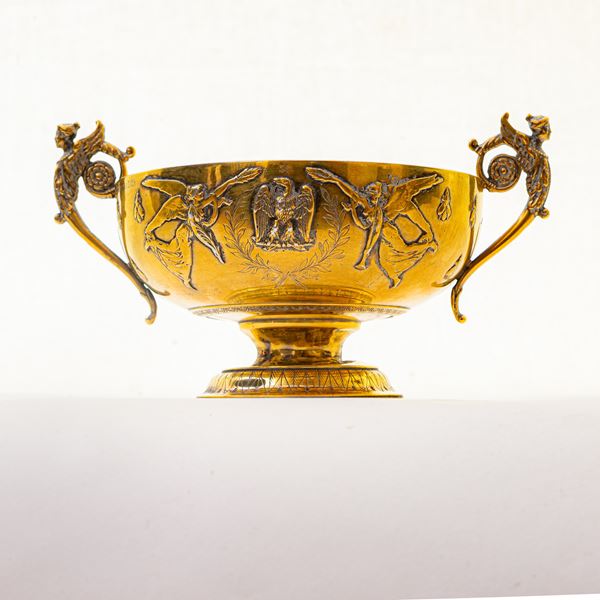 Nicolas René Dufriche - Desgenettes (1762 - 1837 ), gilded silver cup,