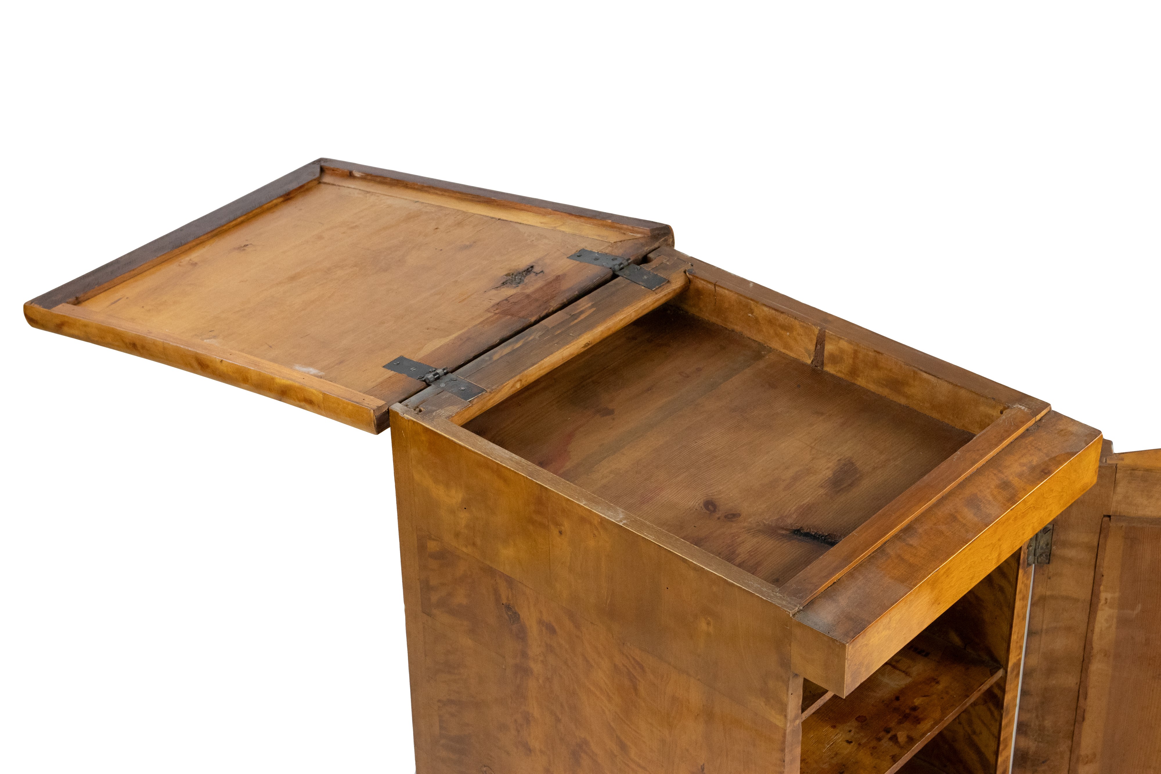 Coppia di tavolini da notte in noce in stile Impero francese