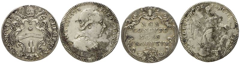 Stato Pontificio. Roma. Lotto Composto da N. 2 Esemplari. Clemente XI (1700 - 1721). Giulio Anno ...
