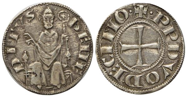 STATO PONTIFICIO. Macerata. Benedetto XII (1334 - 1342). Grosso. Ag (1,50 g; 20,51 mm).  - Asta Monete e medaglie medievali e moderne italiane ed estere - Bertolami Fine Art - Casa d'Aste